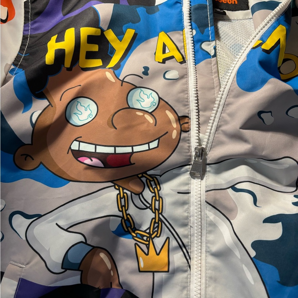Members Only Hey Arnold Graphic Winbreaker full zip Jacket - Picture 5 of 16